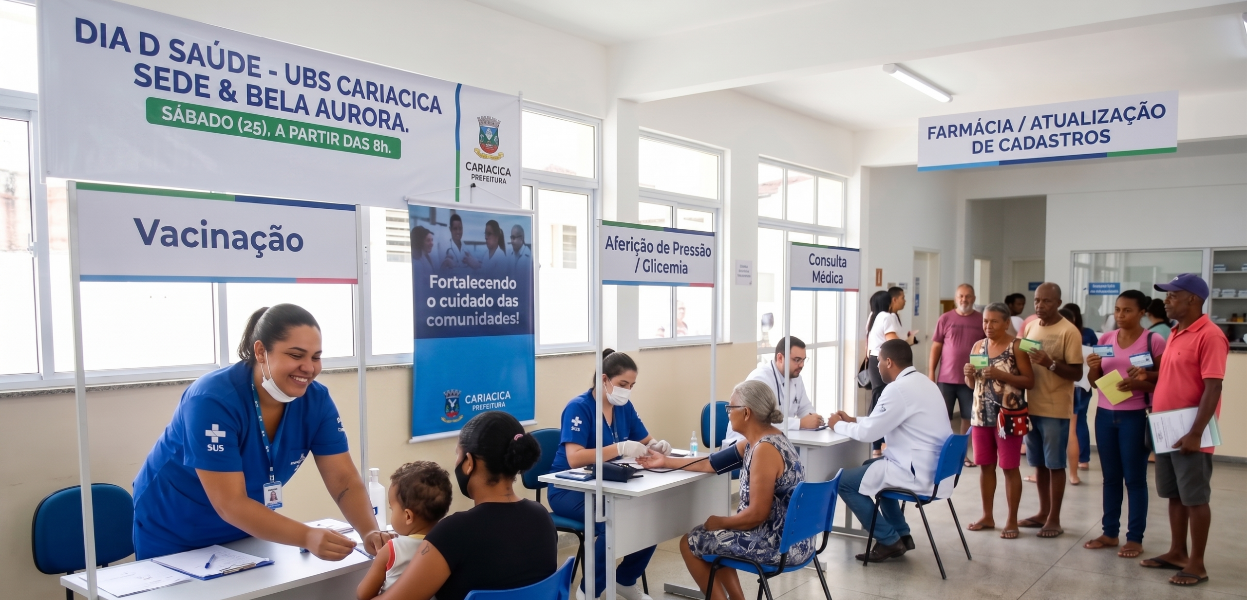 Dia D Saúde leva atendimentos às UBS de Bela Aurora e Cariacica Sede neste sábado (25)