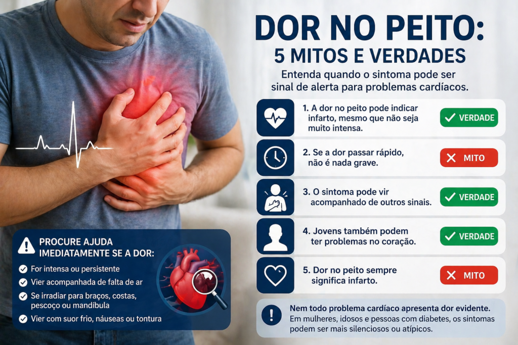 Dor no peito: o que pode ser e quando o sintoma indica risco ao coração ...