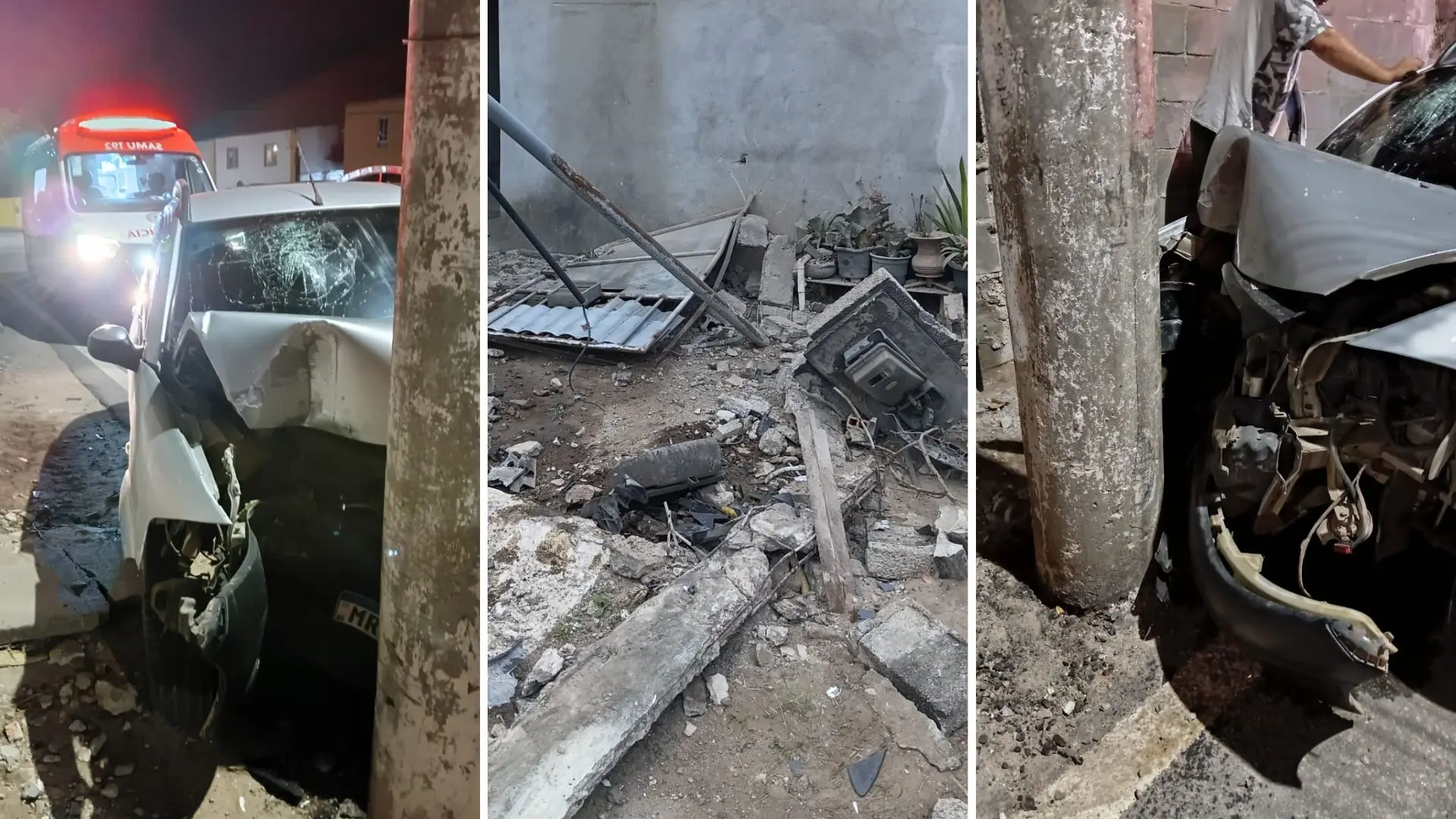 Casa em Vila Velha é atingida por três carros em menos de um mês e moradora teme novos acidentes