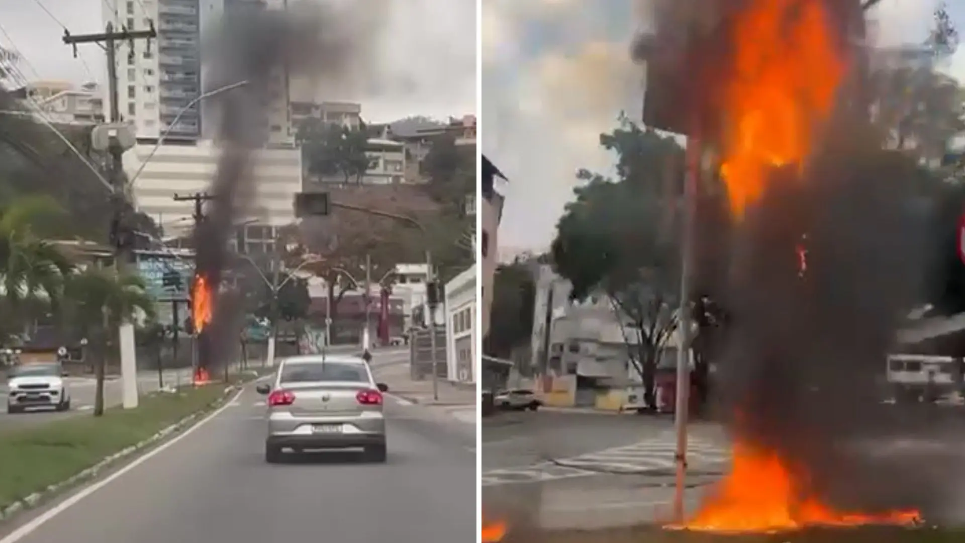 Incêndio em poste interrompe internet da Regulação e dificulta transferência de pacientes em Cachoeiro
